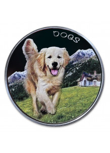 Fiji 2022  DOGS  FARBE  Silber 1 oz Fidschi Inseln