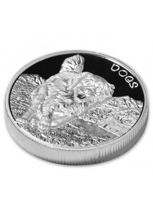 Fiji 2022  DOGS  High Relief  Silber 1 oz Fidschi Inseln