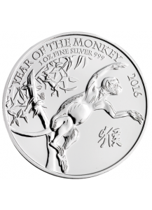 UK 2016 Lunar Affe 1 oz Silber