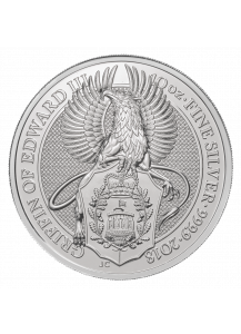 GB 2018   Queens Beast  Griffin - Greif Silber 10 oz