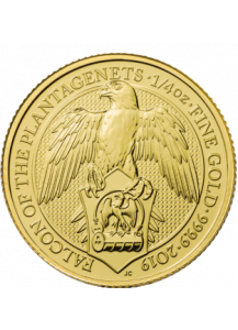 GB 2019   Queens Beast  Falcon  Gold 1/4 oz   