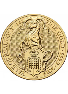 GB 2019   Queens Beast  The Yale of Beaufort Gold 1 oz