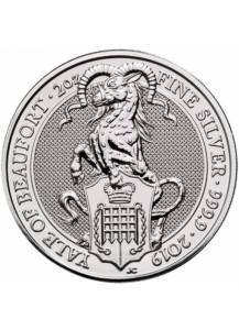 GB 2019   Queens Beast  The Yale of Beaufort  Silber 2 oz  