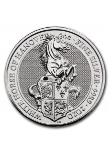 GB 2020   Queens Beast  The White Horse of Hannover  Silber 2 oz  