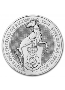 GB 2022   Queens Beast  White Greyhound  Silber 10 oz  