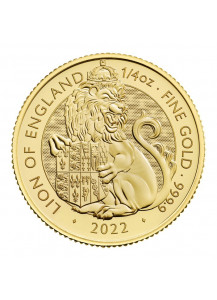 GB 2022   The Tudor Beast  Lion of England  Gold 1/4 oz   