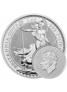 Großbritannien 2023  BRITANNIA  KRÖNUNG CHARLES III. Silber 1 oz