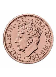 GB 2023  CORONATION MEMORIAL Sovereign  Charles III.  1 Pfund Gold
