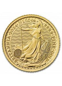 Großbritannien 2024  Britannia CHARLES III. Gold 1/10 oz