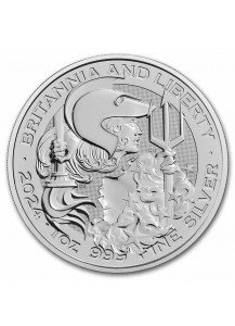 Großbritannien 2024  BRITANNIA & LIBERTY Silber 1 oz  