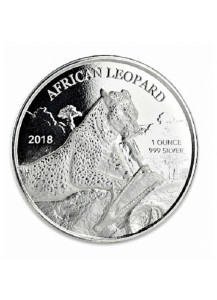 Ghana 2018  Leopard Silber 1 oz