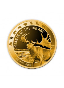 Ghana 2019  Riesenhirsch - Giants of the Ice Age  Gold 1 oz