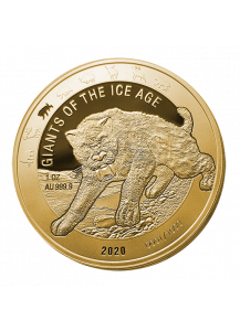 Ghana 2020 Säbelzahnkatze - Giants of the Ice Age  Gold 1 oz