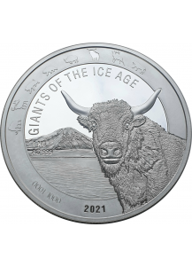 Ghana 2021 Auerochse - Giants of the Ice Age  Silber 1 Kilo