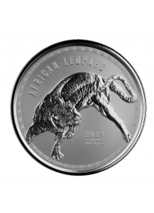 Ghana 2021  Leopard Silber 1 oz
