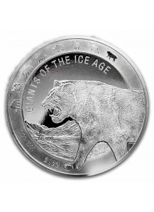 Ghana 2022 HÖHLENLÖWE - Giants of the Ice Age  Silber 1 Kilo