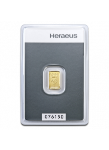 GOLDBARREN  1 g   Heraeus im Blister