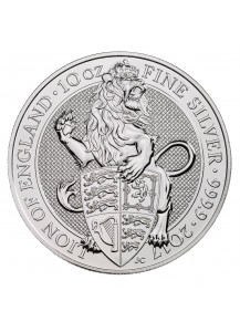 GB 2017   Queens Beast  Lion - Löwe Silber 10 oz