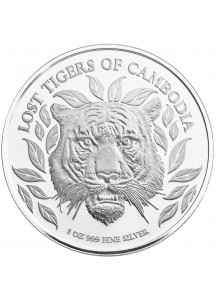 Kambodscha 2022  Indo Chinesischer TIGER Silber 1 oz Cambodscha