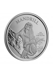 Kamerun 2021  Cameroon Mandrill Silber 1 oz  
