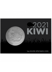 Neuseeland 2021  Brauner Kiwi  Silber 1 oz im Blister 