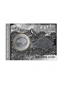 Neuseeland 2019  Brown Kiwi  Silber im Blister