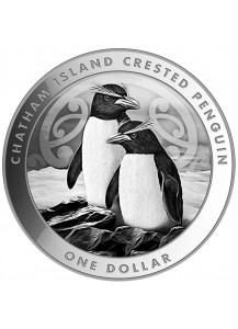 Neuseeland 2020  Chatham Island Crested Penguin - Schopfpinguin  Silber 1 oz