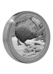 Neuseeland 2023  Tokoeka Southern Braun  Kiwi  Silber 1 oz im Blister 