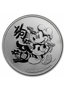 Niue 2018  Disney - MIckey Mouse - Jahr des Hundes    Silber 1 oz