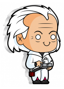 Niue 2020 Chibi Doc Brown - Zurück in die Zukunft Silber 1 oz PP