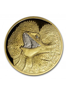 Niue 2020  Kragenechse - Serie Wildlife Gold 1 oz PP mit Platinbeschichtung