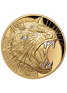 Niue 2019  Tasmanischer Teufel - Serie Wildlife Gold 1 oz PP mit Platinbeschichtung