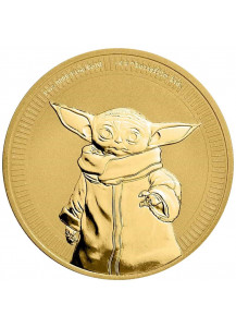 Niue 2021 BABY YODA - GROGU - Mandalorian Star Wars Gold 1 oz 