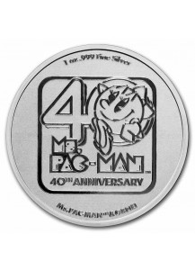 Niue 2021  40 Jahre  Ms.PAC MAN Silber 1 oz