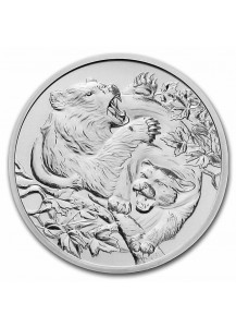 Niue 2022 Apex Predators: COUGAR  VS BEAR  Silber 1 oz 