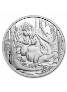 Niue 2022 Apex Predators: KOMODO DRAGON VS TIGER  Silber 1 oz 