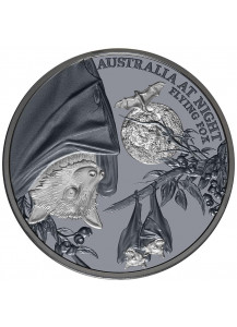 Niue 2023 Flughund  Serie: Australien bei Nacht Silber 1 oz  Black Proof