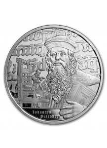 Niue 2024    Icons of Inspiration - JOHANNES GUTENBERG Silber 1 oz polierte Platte PP