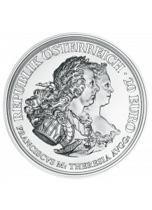 Österreich 2017  Gerechtigkeit und Härte  Serie: Maria Theresia Silber 20 €