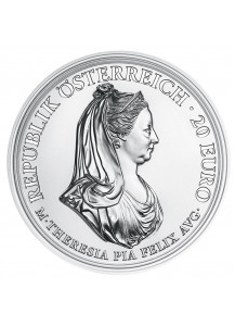 Österreich 2018 Milde und Gottvertrauen  Serie: Maria Theresia Silber 20 €