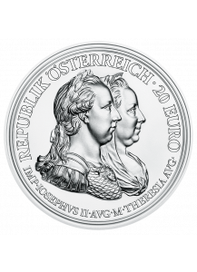 Österreich 2018  Weisheit und Reformen  Serie: Maria Theresia Silber 20 €