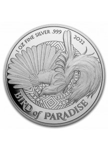Papua New Guinea 2022 BIRD OF PARADISE    Silber 1 oz