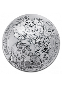 Ruanda 2015 Kaffernbüffel 1 oz Silber