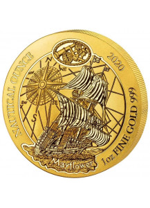 Ruanda 2020  MAYFLOWER  Nautical Ounce Serie 1 oz Gold  Auflage 100 Stück