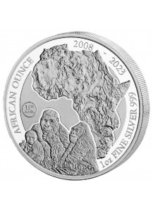 Ruanda 2023  15 Jahre BERGGORILLA  1 oz Silber
