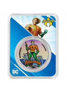 Samoa 2023 Aquaman  DC Comics  FARBE - Blister Silber 1 oz