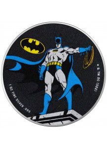 Samoa 2023 Batman  DC Comics  FARBE - Blister Silber 1 oz