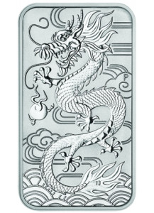 Australien 2018  Rectangle Dragon - Drache Silbermünze - Münzbarren 1 oz