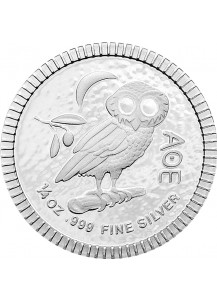 Niue 2019    Eule von Athen  Silber 1/4 oz   
