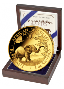 Somalia 2018   Elefant Privy  ANA  Gold 1 oz  Auflage 100 Stück 